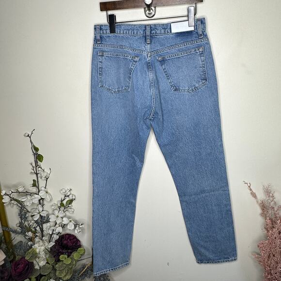 RE/DONE 70s Straight Jean Destroyed Sunfaded Indigo Sz 29 {II49} - Picture 4 of 7